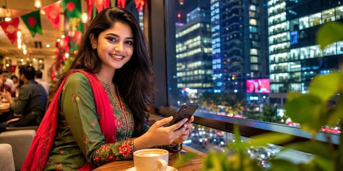 ঢাকায় মোবাইলে পেমেন্ট করছেন বাংলাদেশি ব্যবহারকারী — 933 - এ নিরাপদ লেনদেন